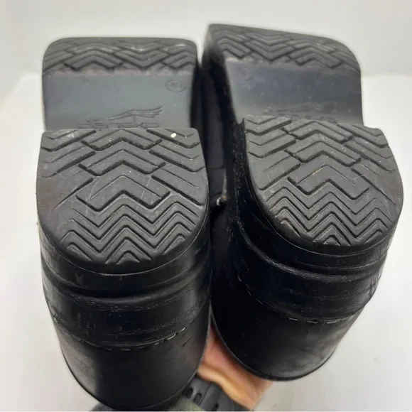 Dansko Professional Black Leather Clogs Women EU 40 US 9.5–10 Nursing Chef Shoes - Picture 9 of 11